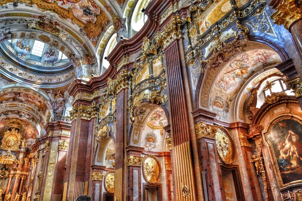 church, architecture, interior, cathedral, church interior, baroque architecture, baroque style, baroque church, collegiate church, building, christianity, old, melk, austria, church, church, cathedral, cathedral, baroque architecture, austria, austria, austria, austria, austria