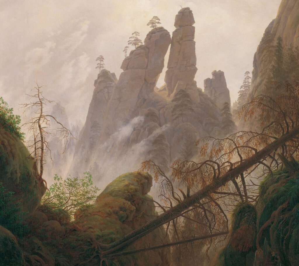 rocky landscape in the elbe sandstone mountains caspar david friedrich google cultural institute